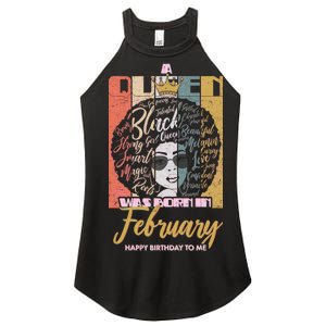 A Queen was Born in February Women’s Perfect Tri Rocker Tank