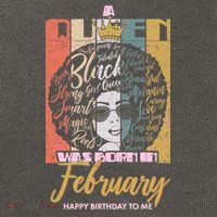 A Queen was Born in February Cotton Canvas Backpack