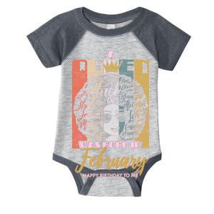 A Queen was Born in February Infant Baby Jersey Bodysuit