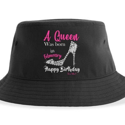 A Queen Was Born In February Birthday Sustainable Bucket Hat