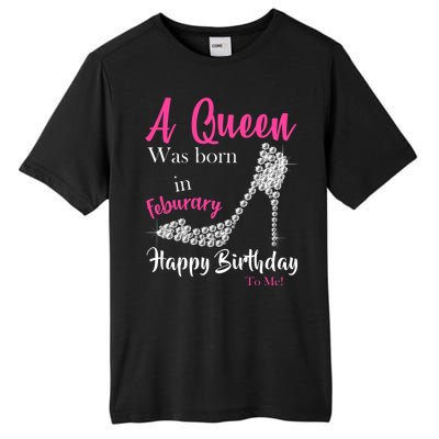 A Queen Was Born In February Birthday Tall Fusion ChromaSoft Performance T-Shirt