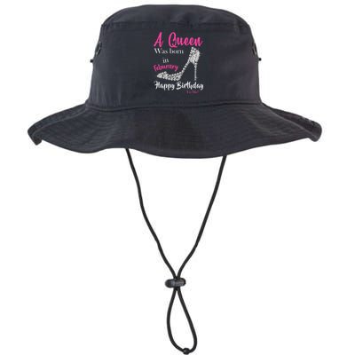 A Queen Was Born In February Birthday Legacy Cool Fit Booney Bucket Hat