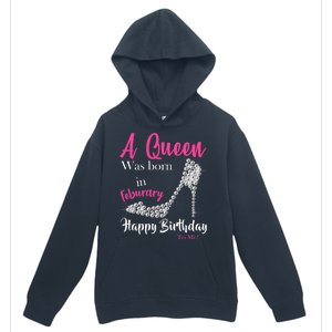 A Queen Was Born In February Birthday Urban Pullover Hoodie