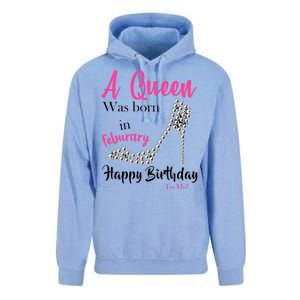 A Queen Was Born In February Birthday Unisex Surf Hoodie