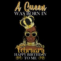 A Queen Was Born In February Happy Birthday Cooling Performance Crew T-Shirt