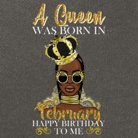 A Queen Was Born In February Happy Birthday Cotton Canvas Backpack