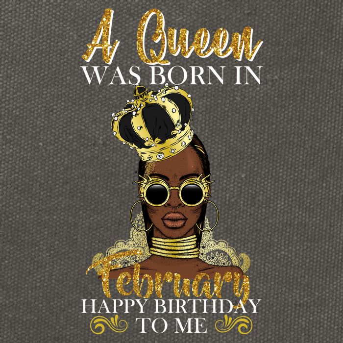 A Queen Was Born In February Happy Birthday Cotton Canvas Backpack