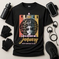 A Queen Was Born In January Cooling Performance Crew T-Shirt