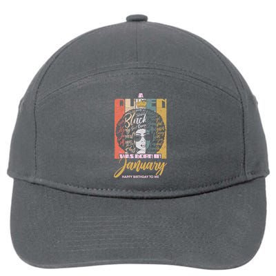 A Queen Was Born In January 7-Panel Snapback Hat