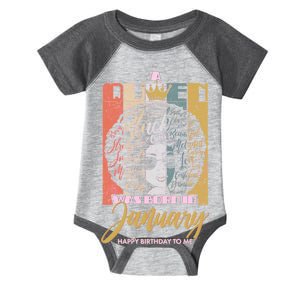 A Queen Was Born In January Infant Baby Jersey Bodysuit