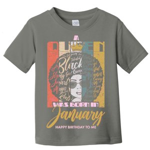 A Queen Was Born In January Toddler T-Shirt