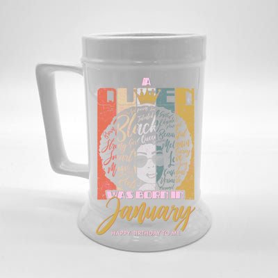 A Queen Was Born In January Beer Stein