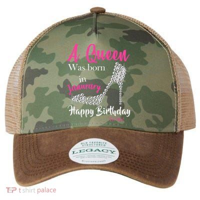 A Queen Was Born In January Birthday Legacy Tie Dye Trucker Hat