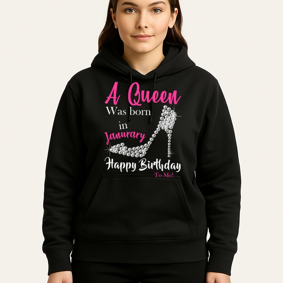 A Queen Was Born In January Birthday Hoodie