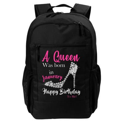 A Queen Was Born In January Birthday Daily Commute Backpack