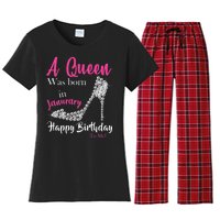 A Queen Was Born In January Birthday Women's Flannel Pajama Set