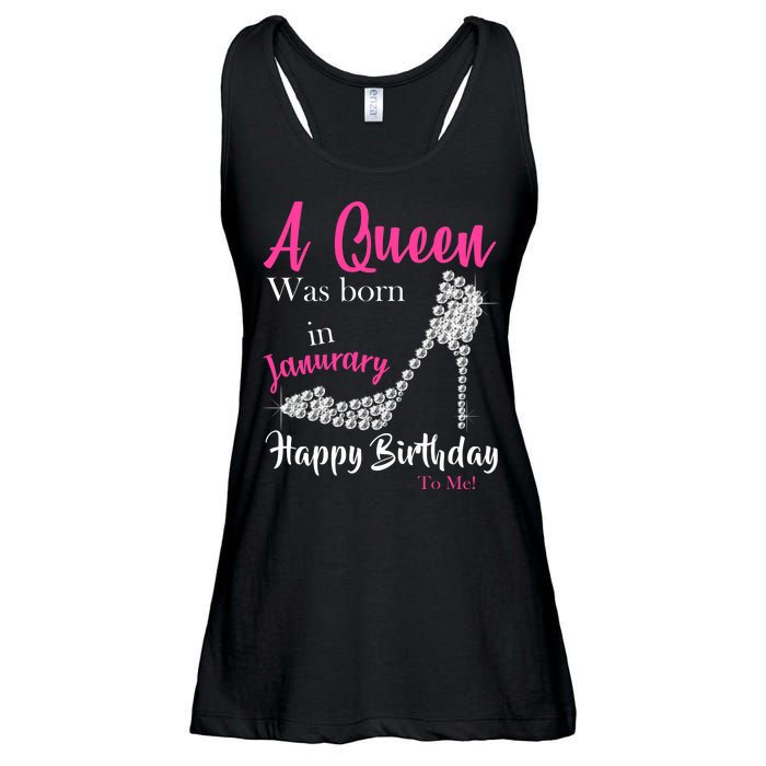 A Queen Was Born In January Birthday Ladies Essential Flowy Tank