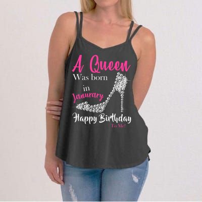 A Queen Was Born In January Birthday Women's Strappy Tank