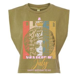 A Queen Was Born In July Garment-Dyed Women's Muscle Tee