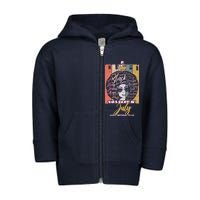 A Queen Was Born In July Toddler Zip Fleece Hoodie