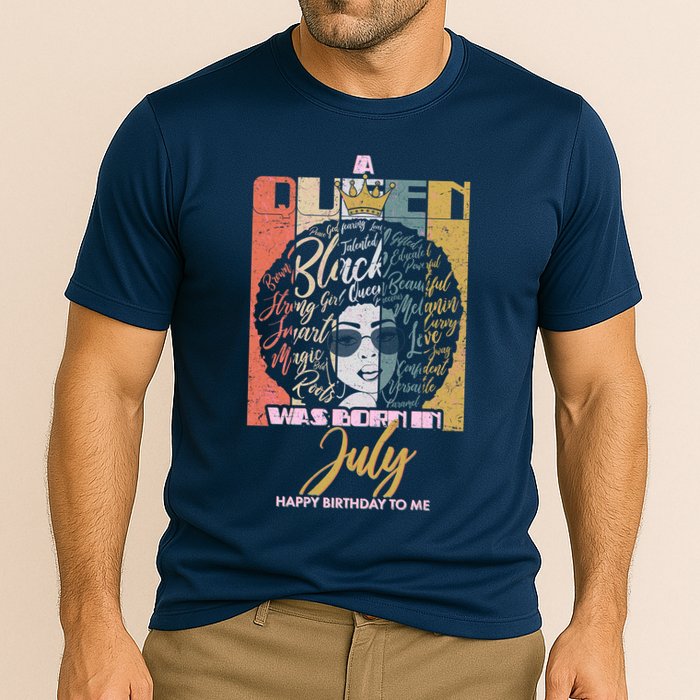 A Queen Was Born In July Cooling Performance Crew T-Shirt