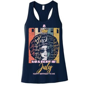 A Queen Was Born In July Women's Racerback Tank