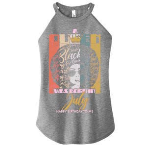 A Queen Was Born In July Women's Perfect Tri Rocker Tank