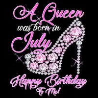 A Queen Was Born In July Fancy Birthday Cooling Performance Crew T-Shirt