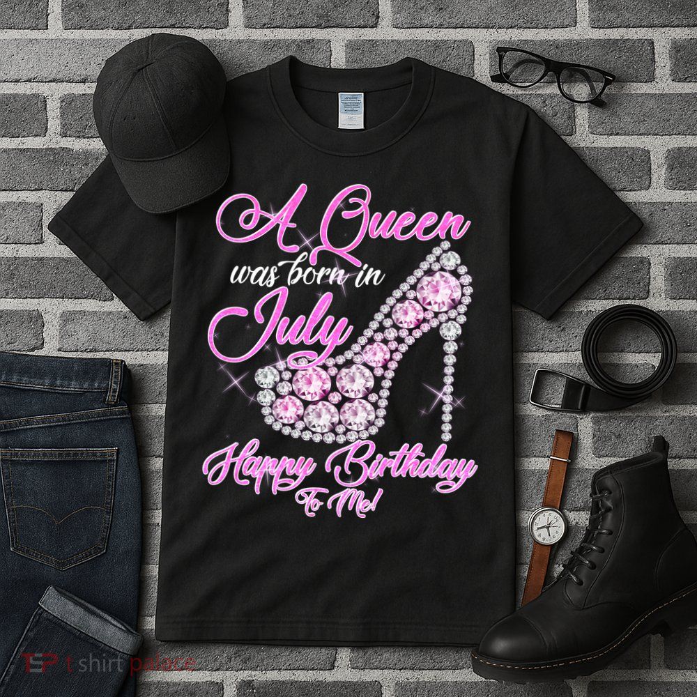 A Queen Was Born In July Fancy Birthday Tall T-Shirt