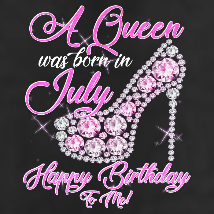 A Queen Was Born In July Fancy Birthday Adult Drive Performance Visor