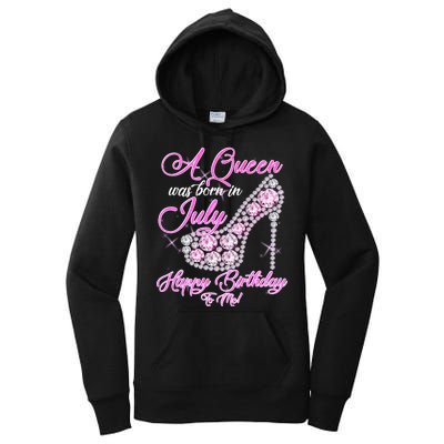 A Queen Was Born In July Fancy Birthday Women's Pullover Hoodie