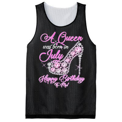 A Queen Was Born In July Fancy Birthday Mesh Reversible Basketball Jersey Tank