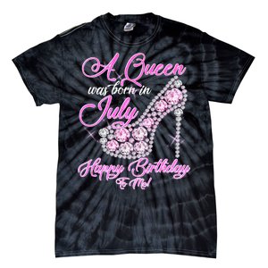 A Queen Was Born In July Fancy Birthday Tie-Dye T-Shirt