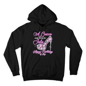 A Queen Was Born In July Fancy Birthday Tall Hoodie