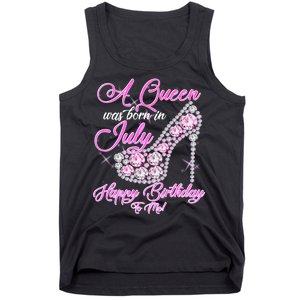 A Queen Was Born In July Fancy Birthday Tank Top