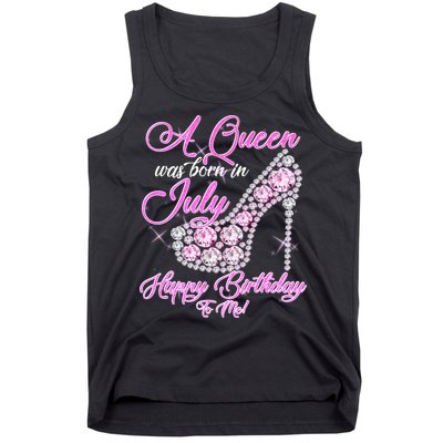 A Queen Was Born In July Fancy Birthday Tank Top