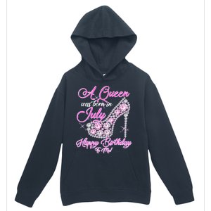 A Queen Was Born In July Fancy Birthday Urban Pullover Hoodie