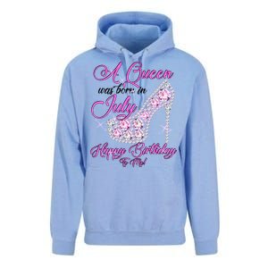 A Queen Was Born In July Fancy Birthday Unisex Surf Hoodie