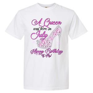 A Queen Was Born In July Fancy Birthday Garment-Dyed Heavyweight T-Shirt