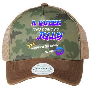 A Queen Was Born In July Happy Birthday To Me Legacy Tie Dye Trucker Hat