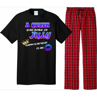 A Queen Was Born In July Happy Birthday To Me Pajama Set