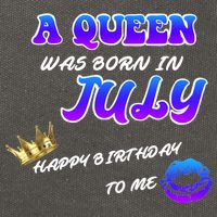 A Queen Was Born In July Happy Birthday To Me Cotton Canvas Backpack