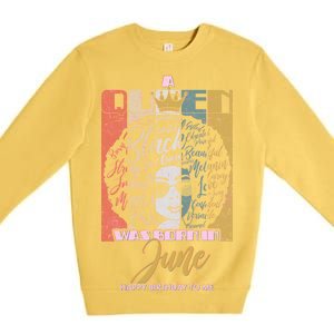 A Queen Was Born In June Premium Crewneck Sweatshirt