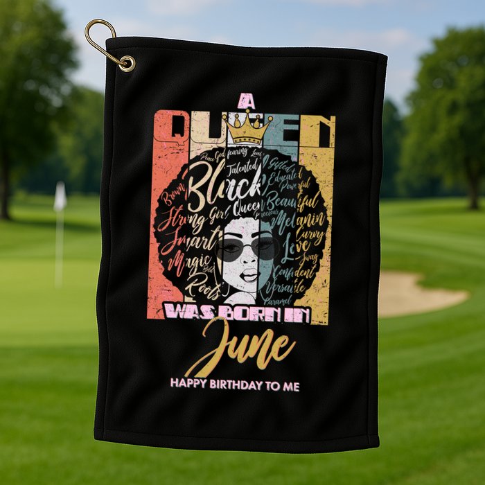 A Queen Was Born In June Golf Towel