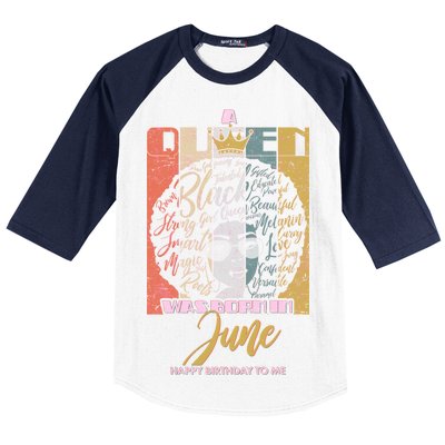 A Queen Was Born In June Baseball Sleeve Shirt