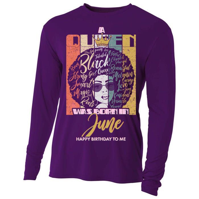 A Queen Was Born In June Cooling Performance Long Sleeve Crew