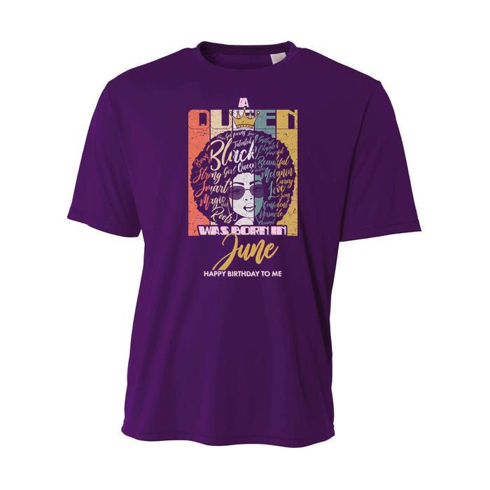 A Queen Was Born In June Youth Performance Sprint T-Shirt