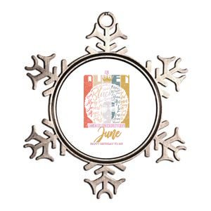 A Queen Was Born In June Metallic Star Ornament