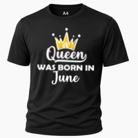 A Queen Was Born In June Birthday Cooling Performance Crew T-Shirt