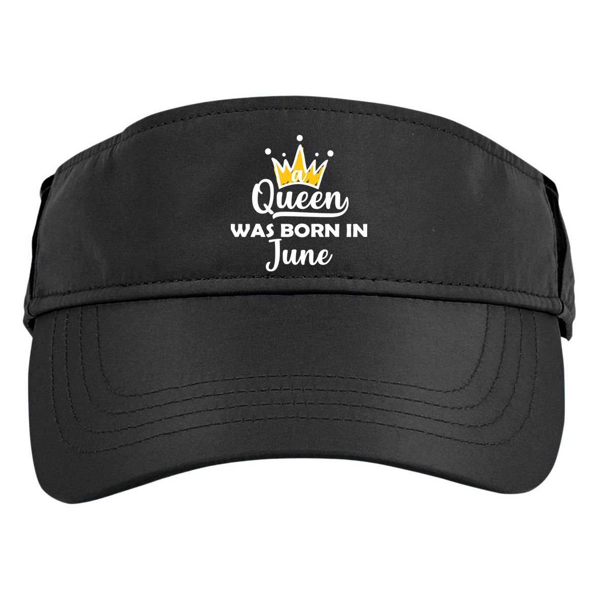 A Queen Was Born In June Birthday Adult Drive Performance Visor